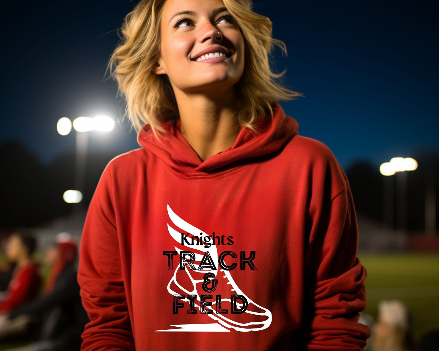 Custom Mascot Track and Field Hoodie (Unisex) La Bella Rose Boutique