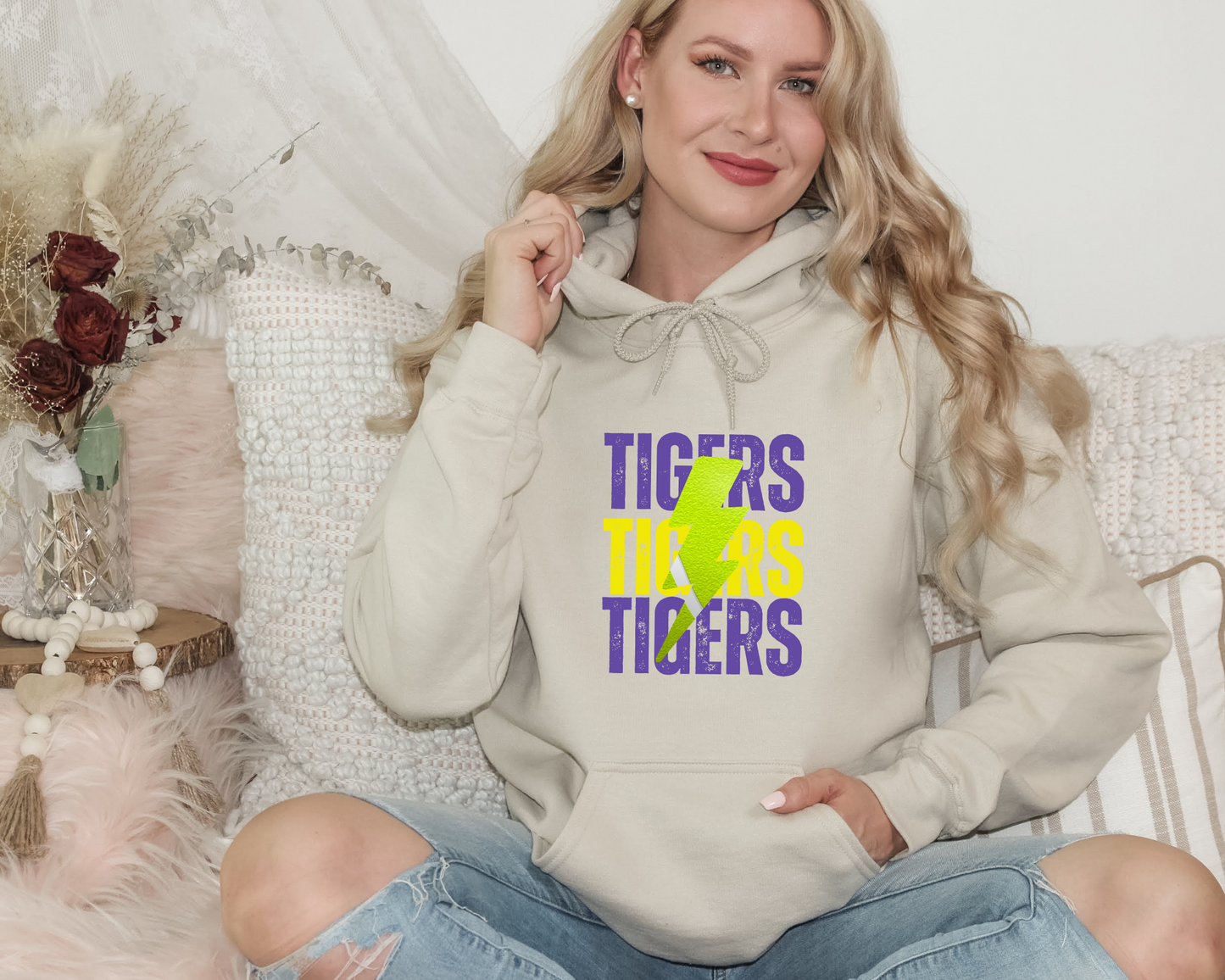 Custom Lightning Tennis Hoodie La Bella Rose Boutique
