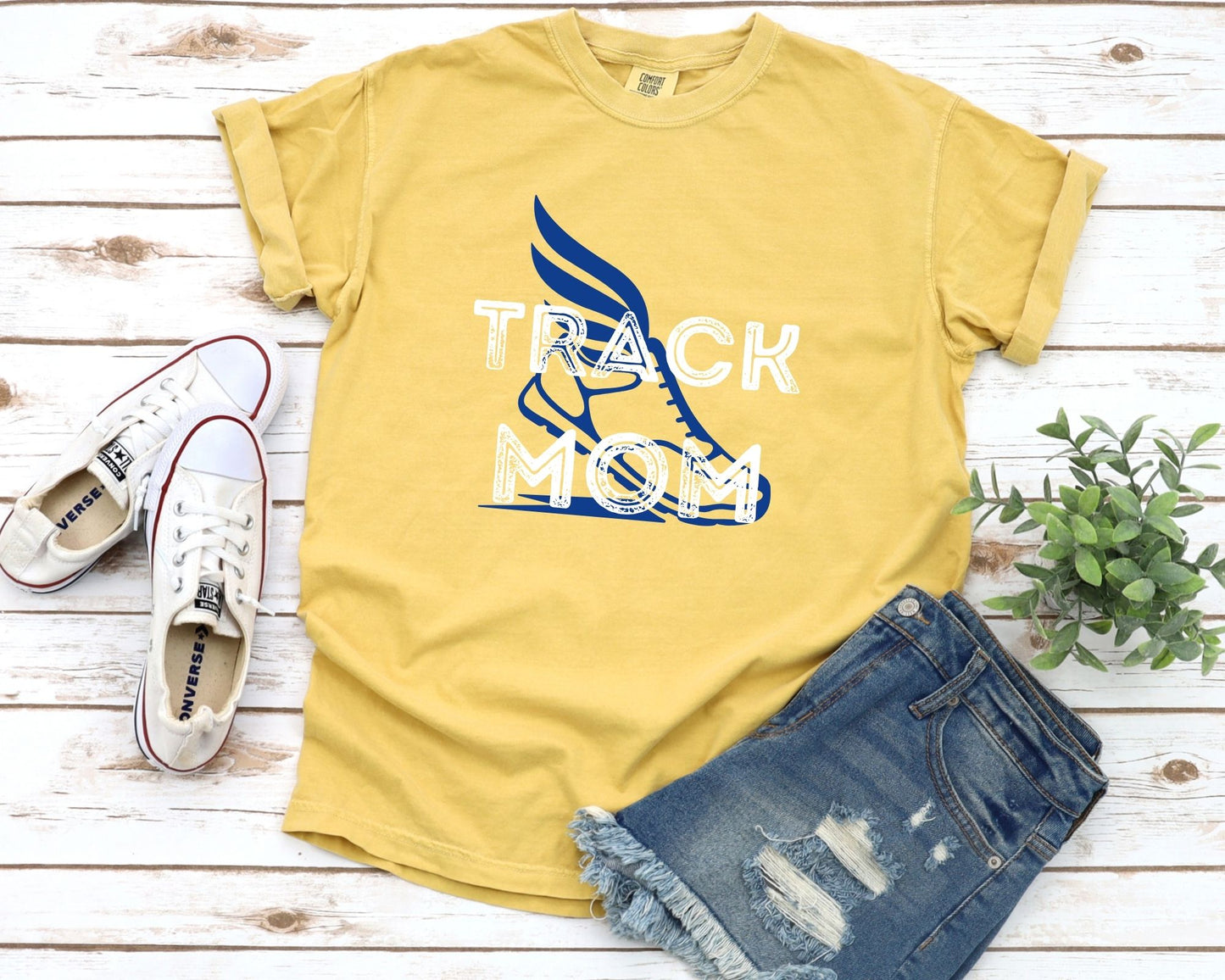 Personalized Track Mom Comfort Tee La Bella Rose Boutique