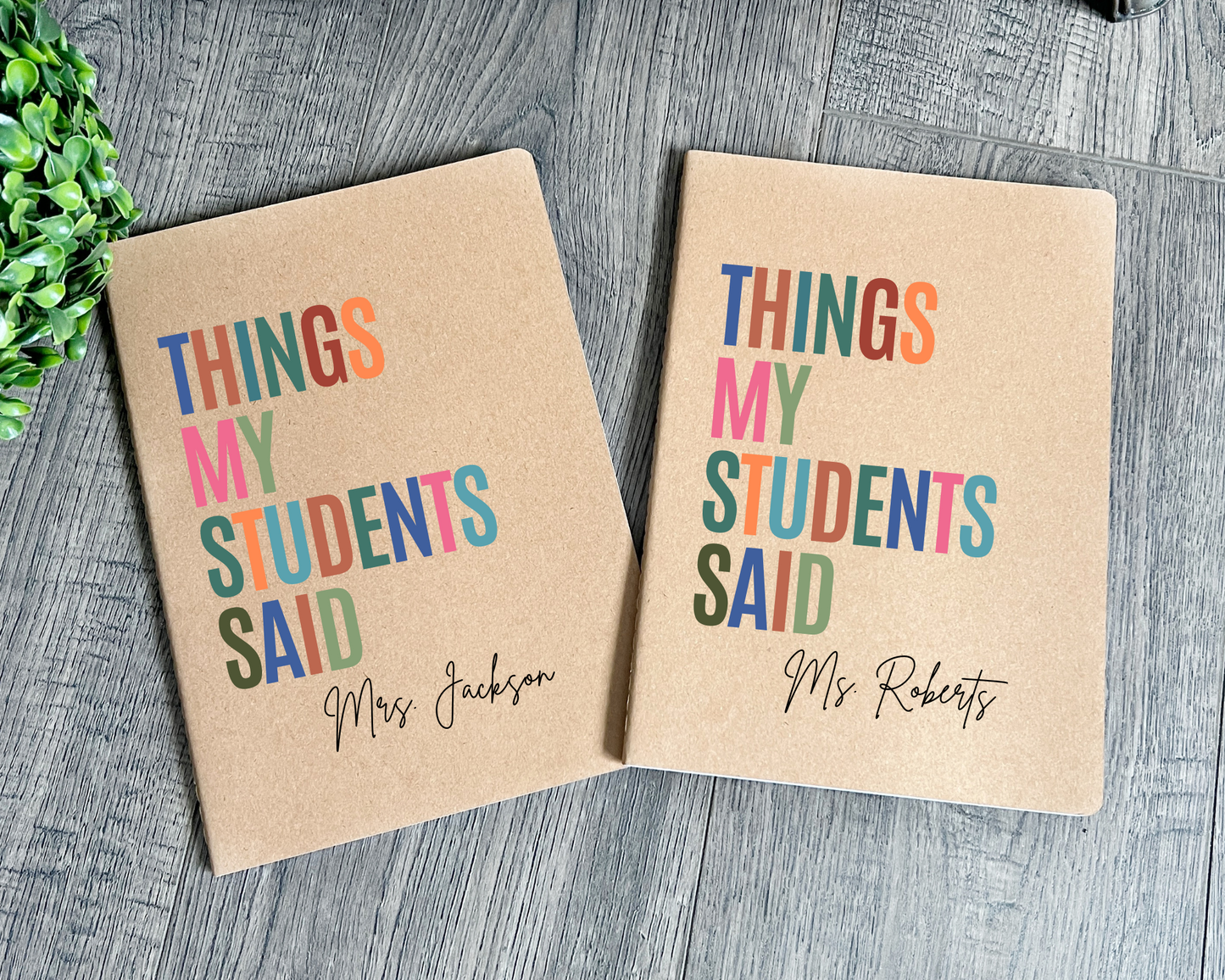 Personalized Teacher Notebook La Bella Rose Boutique