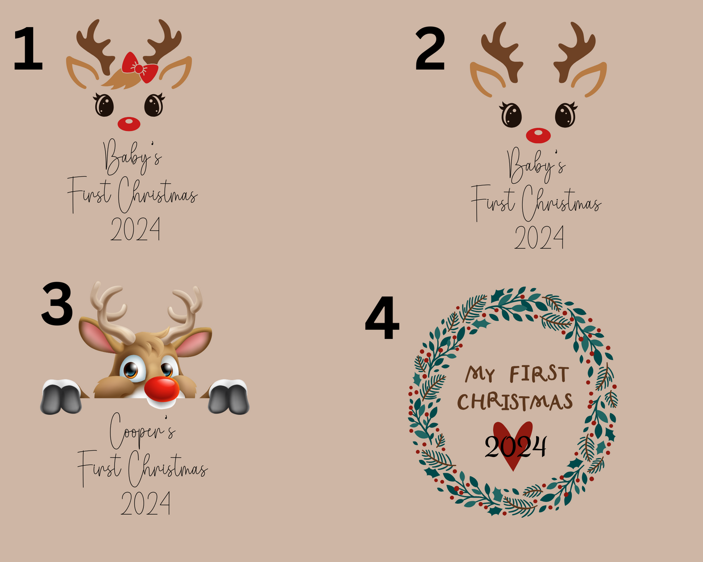 Christmas Ornaments - Baby’s First Christmas La Bella Rose Boutique