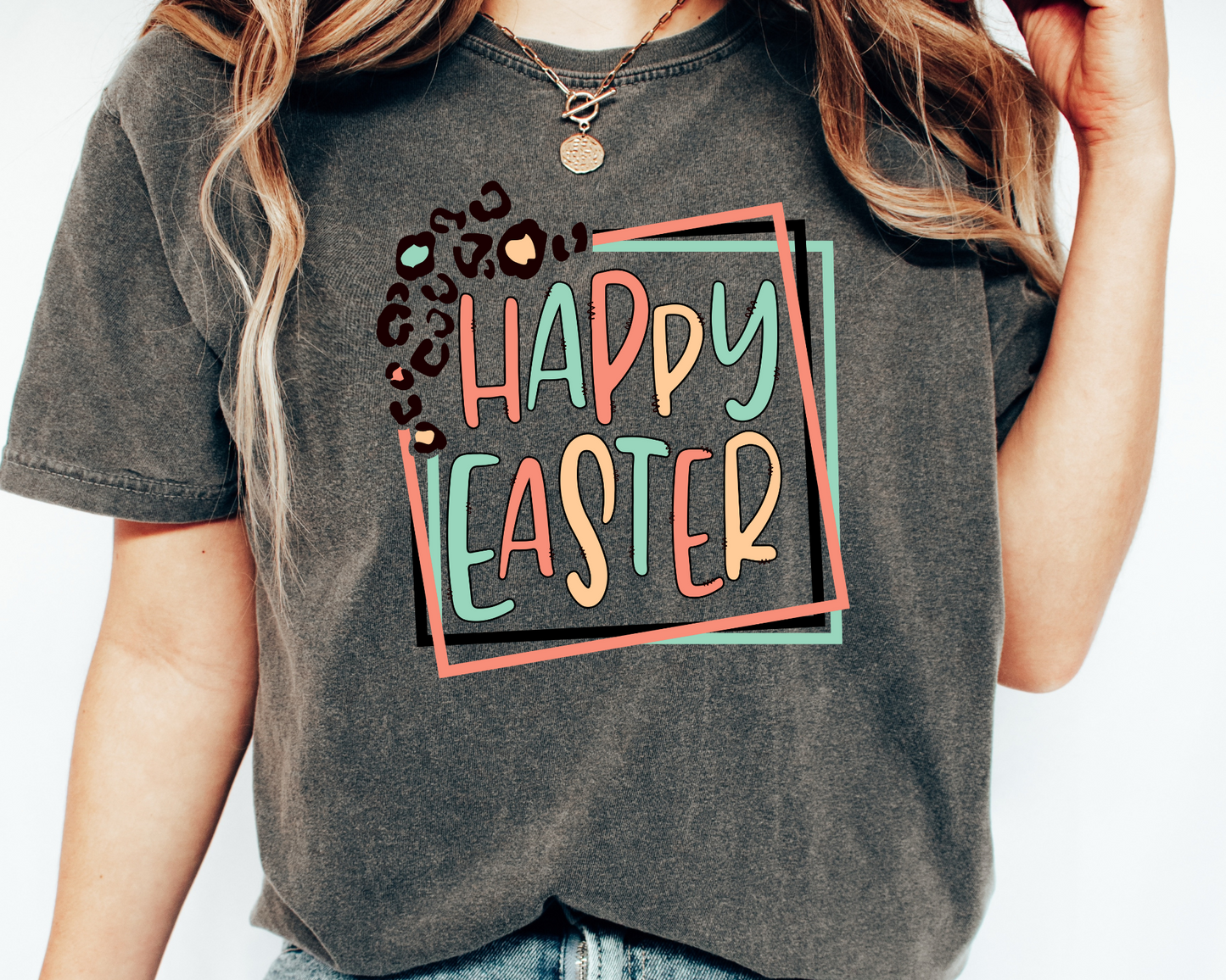 Happy Easter Comfort Color Tee La Bella Rose Boutique