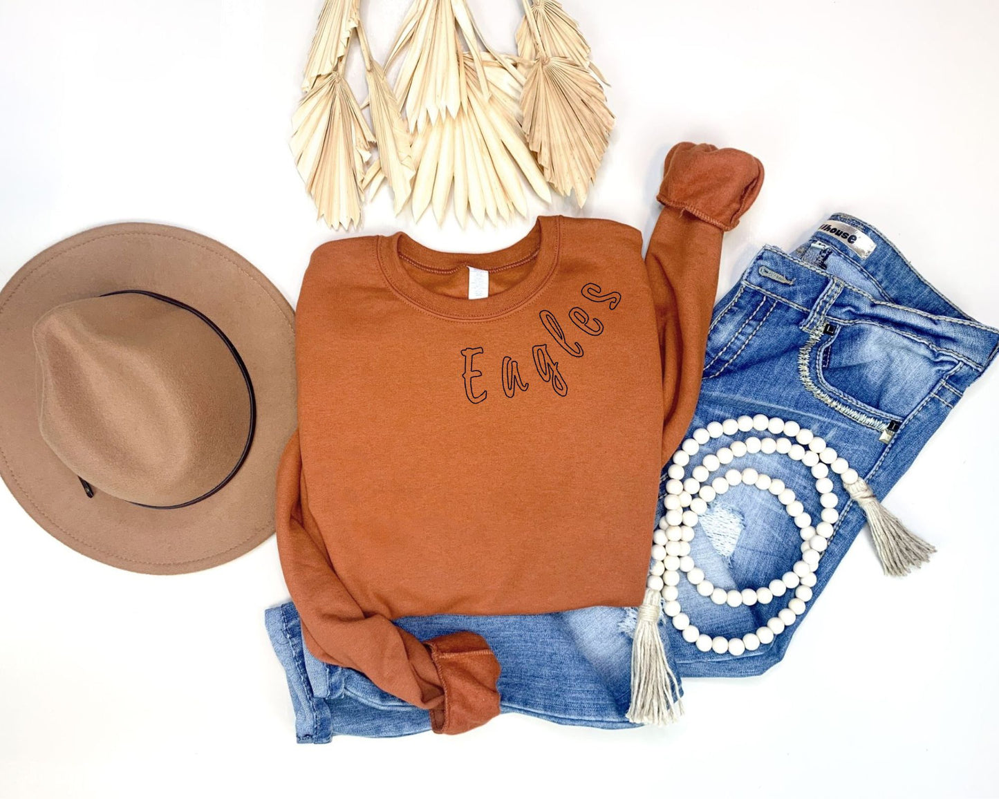 Custom Mascot Thin Hollow Embroidered Sweatshirt BellaRoseEmbroidery