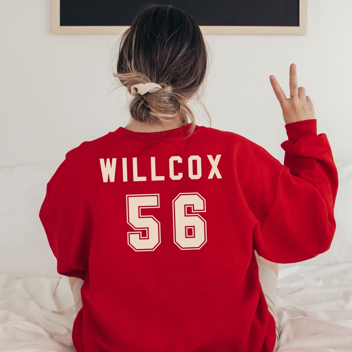 Custom Name and Number Football Sweatshirt La Bella Rose Boutique