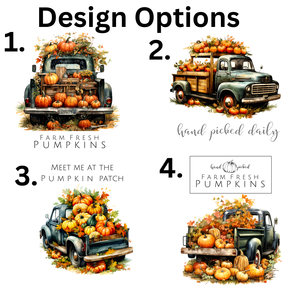 Pumpkin Truck Tea Towels La Bella Rose Boutique