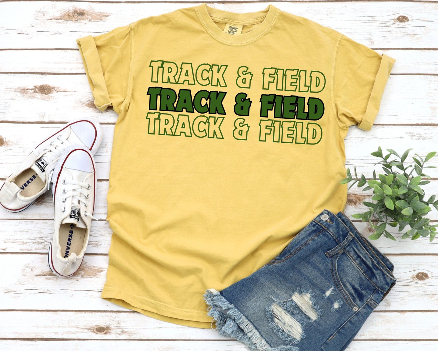 Triple Track and Field Comfort Tee La Bella Rose Boutique