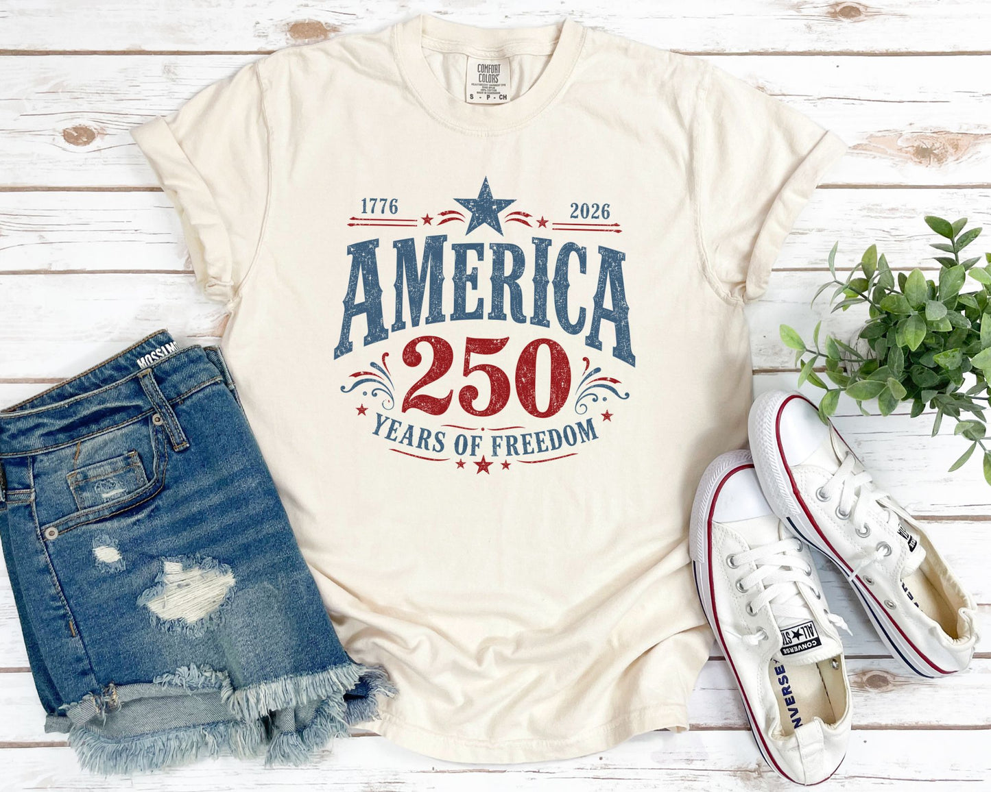America 4th of July Tees 250 years Comfort color brand