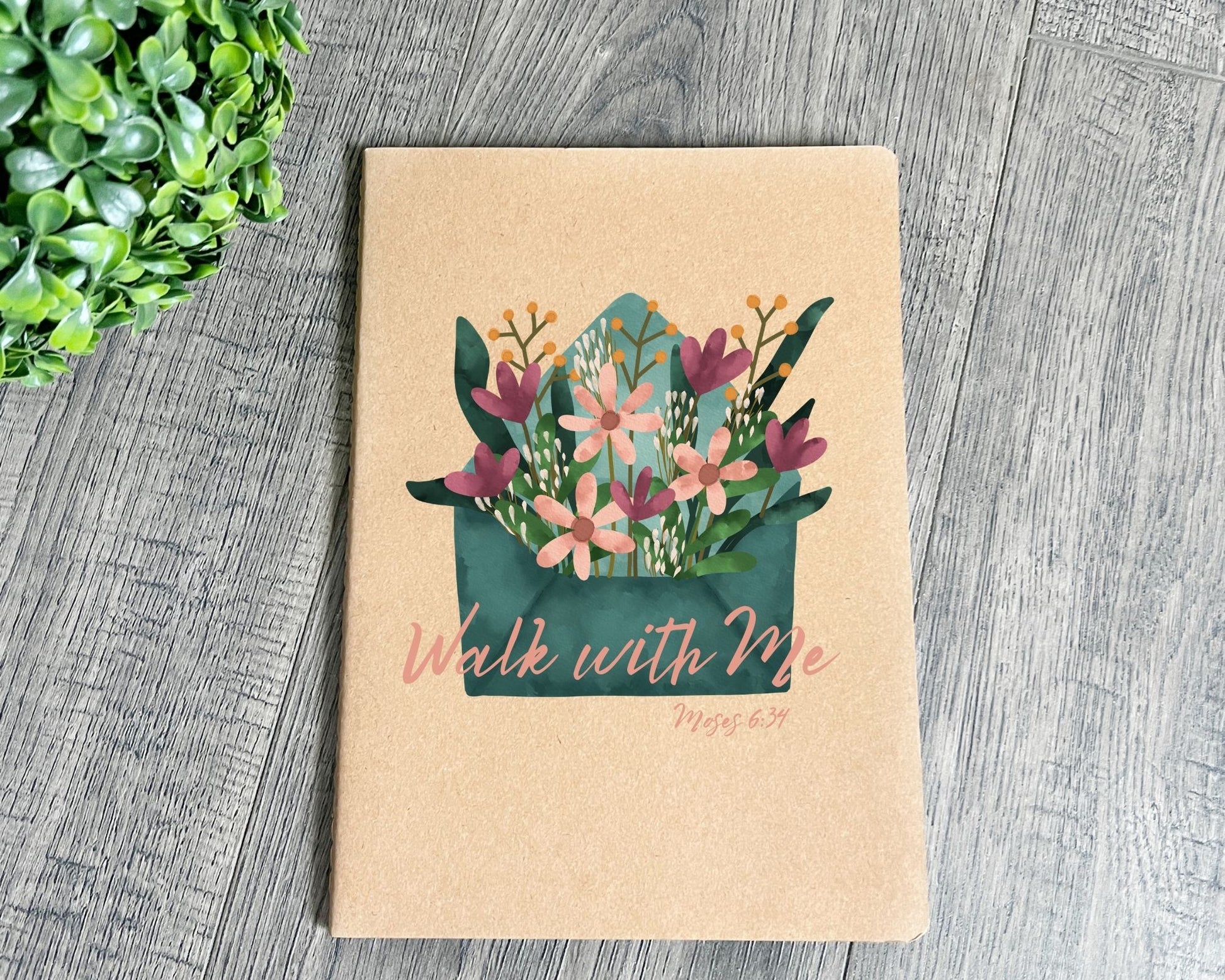 Walk with me Moses 6:24 notebook Envelope La Bella Rose Boutique