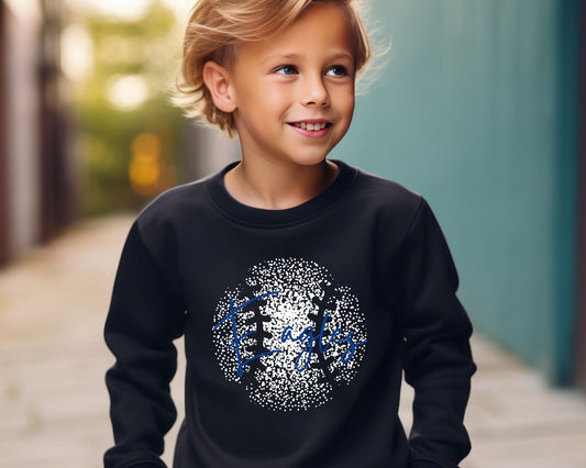 Personalized Faded Baseball Youth Sweatshirt