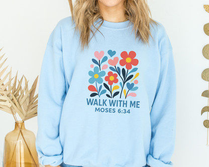 2026 Girls Camp | Walk With Me | Moses 6:34 | Minimalist Sweatshirt La Bella Rose Boutique
