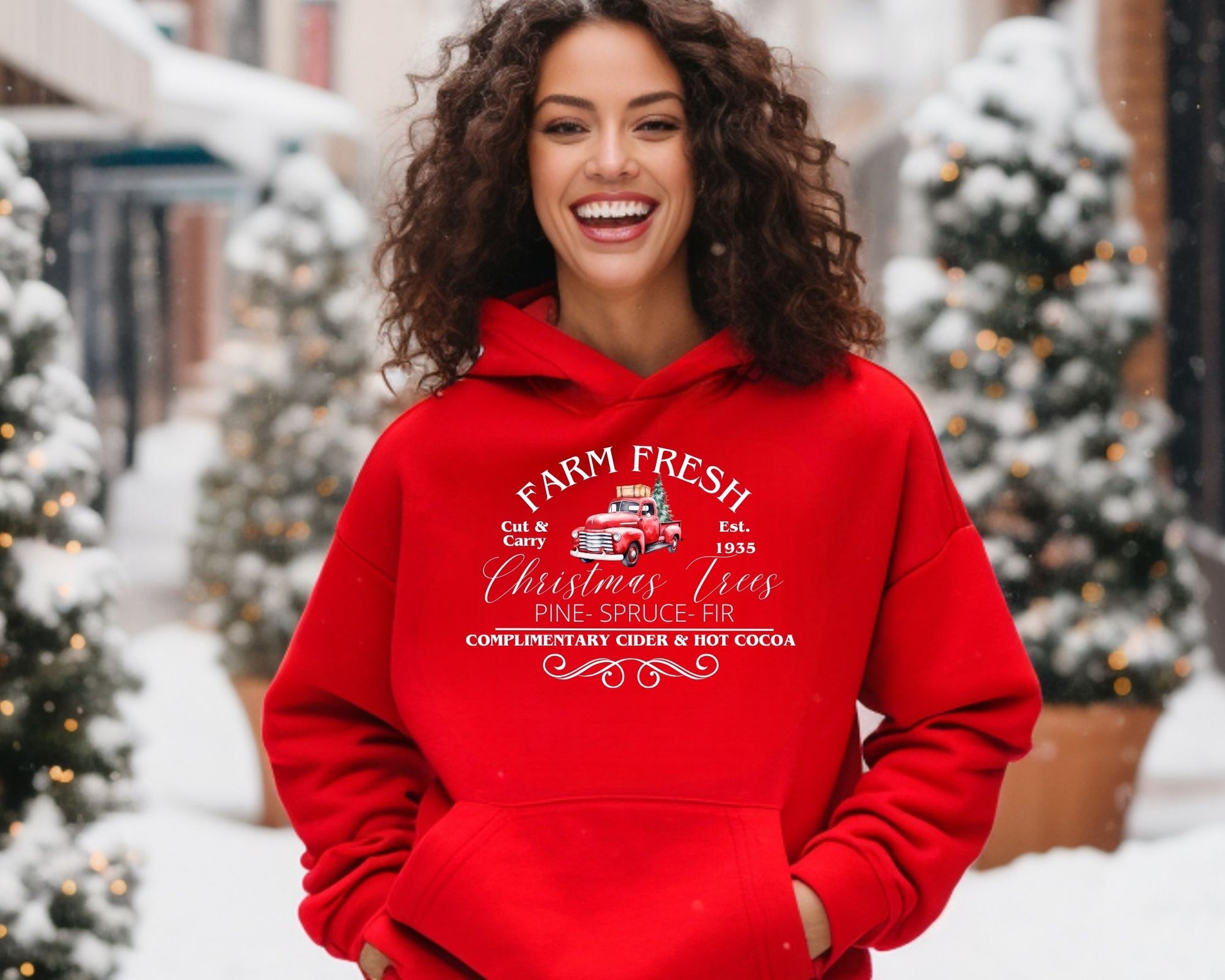 Farm Fresh Christmas Tree Hoodies La Bella Rose Boutique