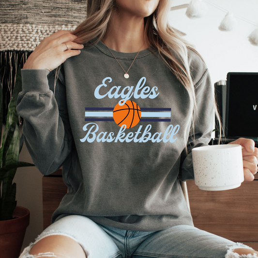 Retro Basketball Comfort Color Sweatshirt