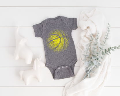 Faded Basketball Baby Bodysuit