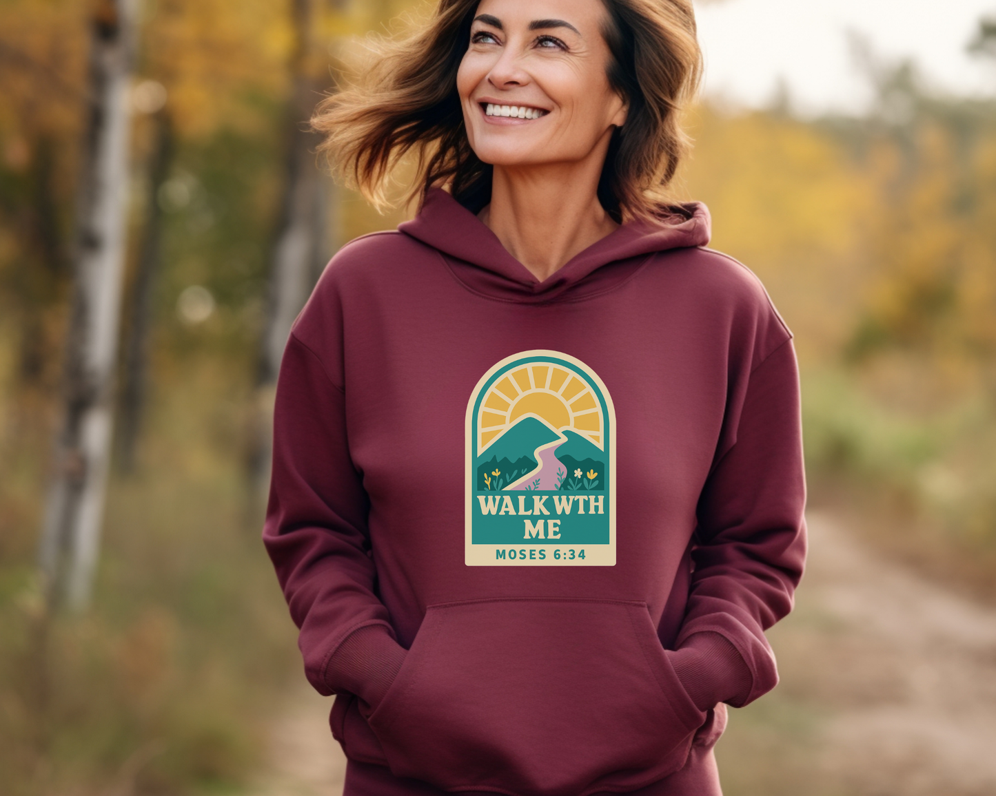 2026 Girls Camp | Walk With Me | Moses 6:34 | Minimalist Hoodie La Bella Rose Boutique