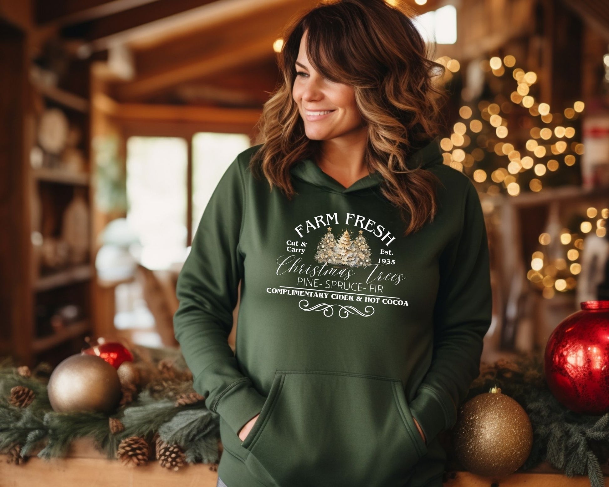 Farm Fresh Christmas Tree Hoodies La Bella Rose Boutique