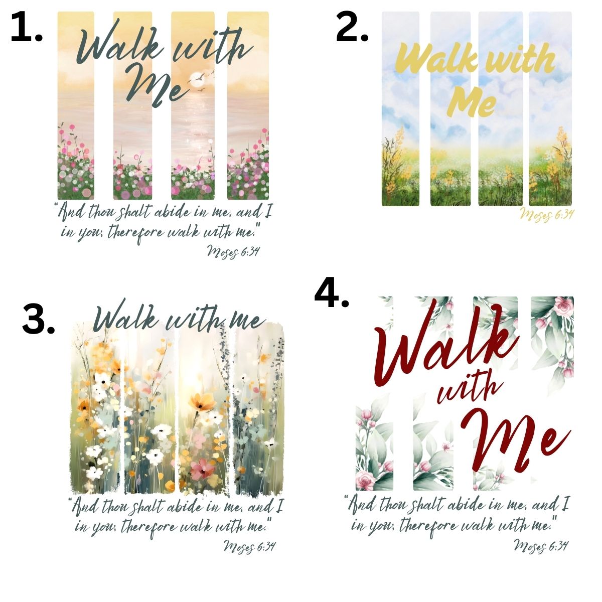 Walk With Me | Moses 6:34 | Foot Steps Hoodie Flower Garden La Bella Rose Boutique
