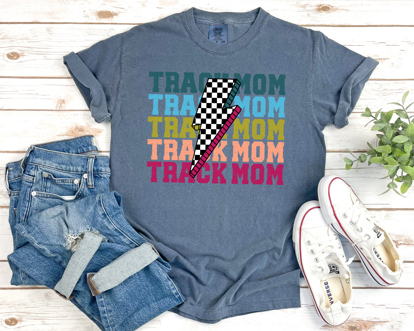 Retro Track Mom TShirt La Bella Rose Boutique