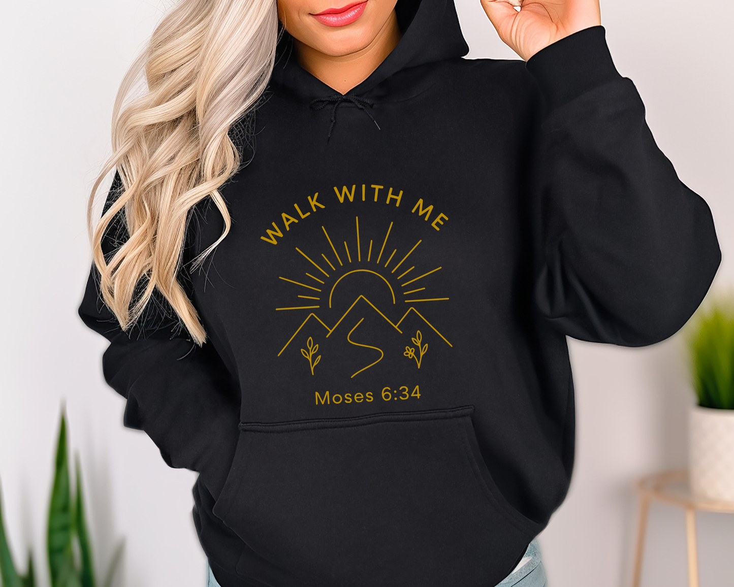 2026 Girls Camp | Walk With Me | Moses 6:34 | Minimalist Hoodie La Bella Rose Boutique