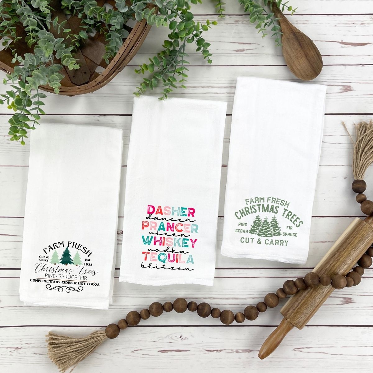 Cute Christmas Tea Towel La Bella Rose Boutique