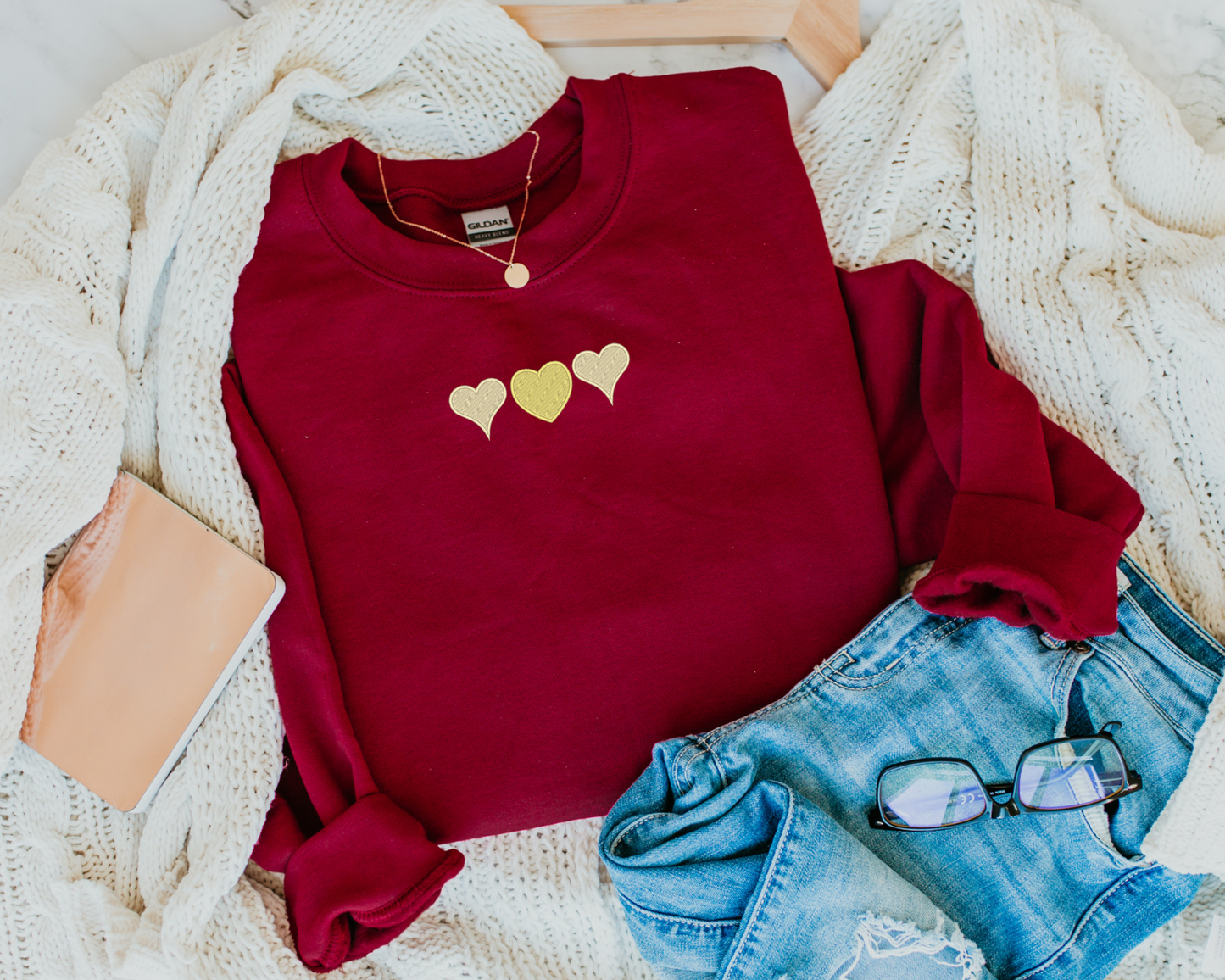 My Heart Embroidered Sweatshirt