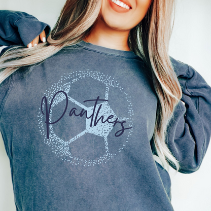 Personalized Faded Soccer Comfort Color Sweatshirt