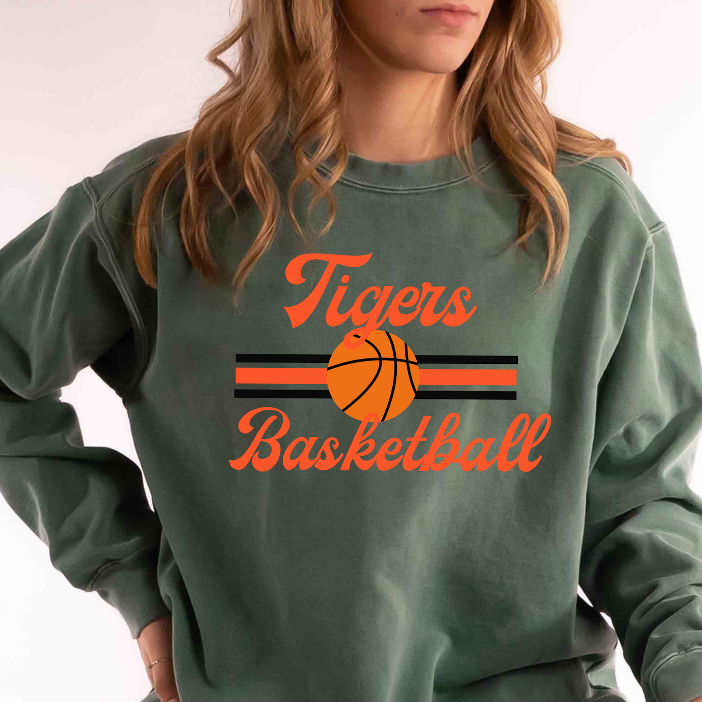 Retro Basketball Comfort Color Sweatshirt