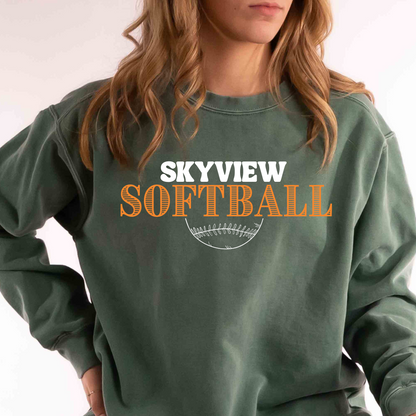 Custom Softball Comfort Color Sweatshirt