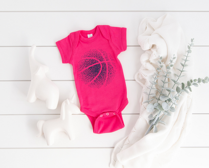 Faded Basketball Baby Bodysuit