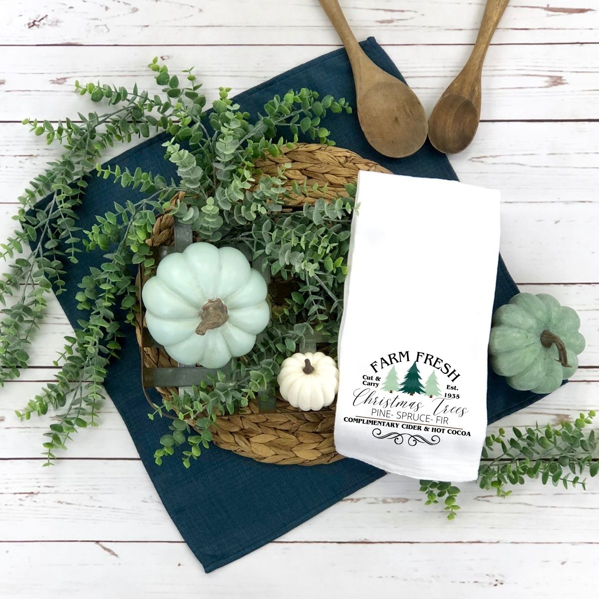 Cute Christmas Tea Towel La Bella Rose Boutique