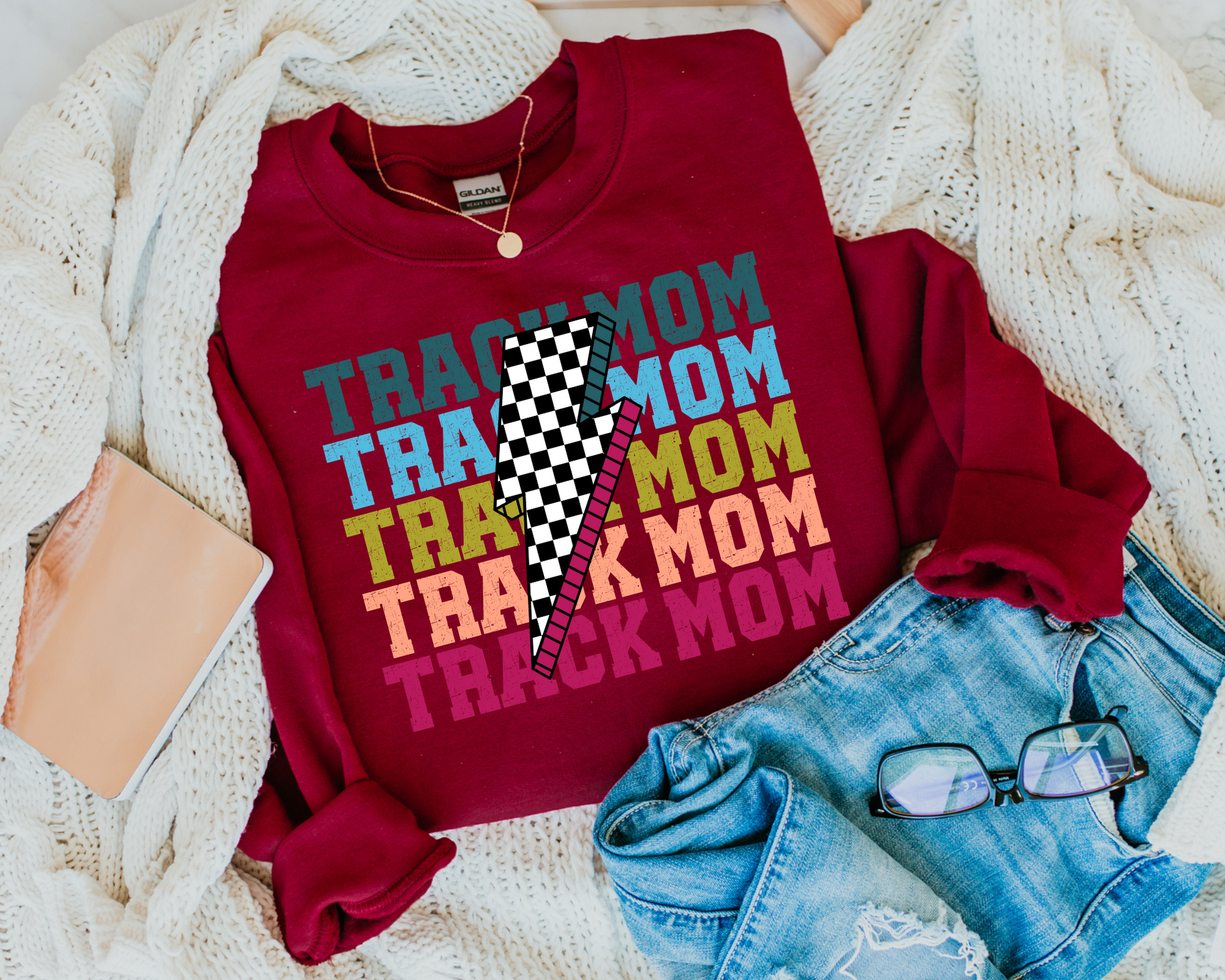 Retro Track Mom Sweatshirt La Bella Rose Boutique