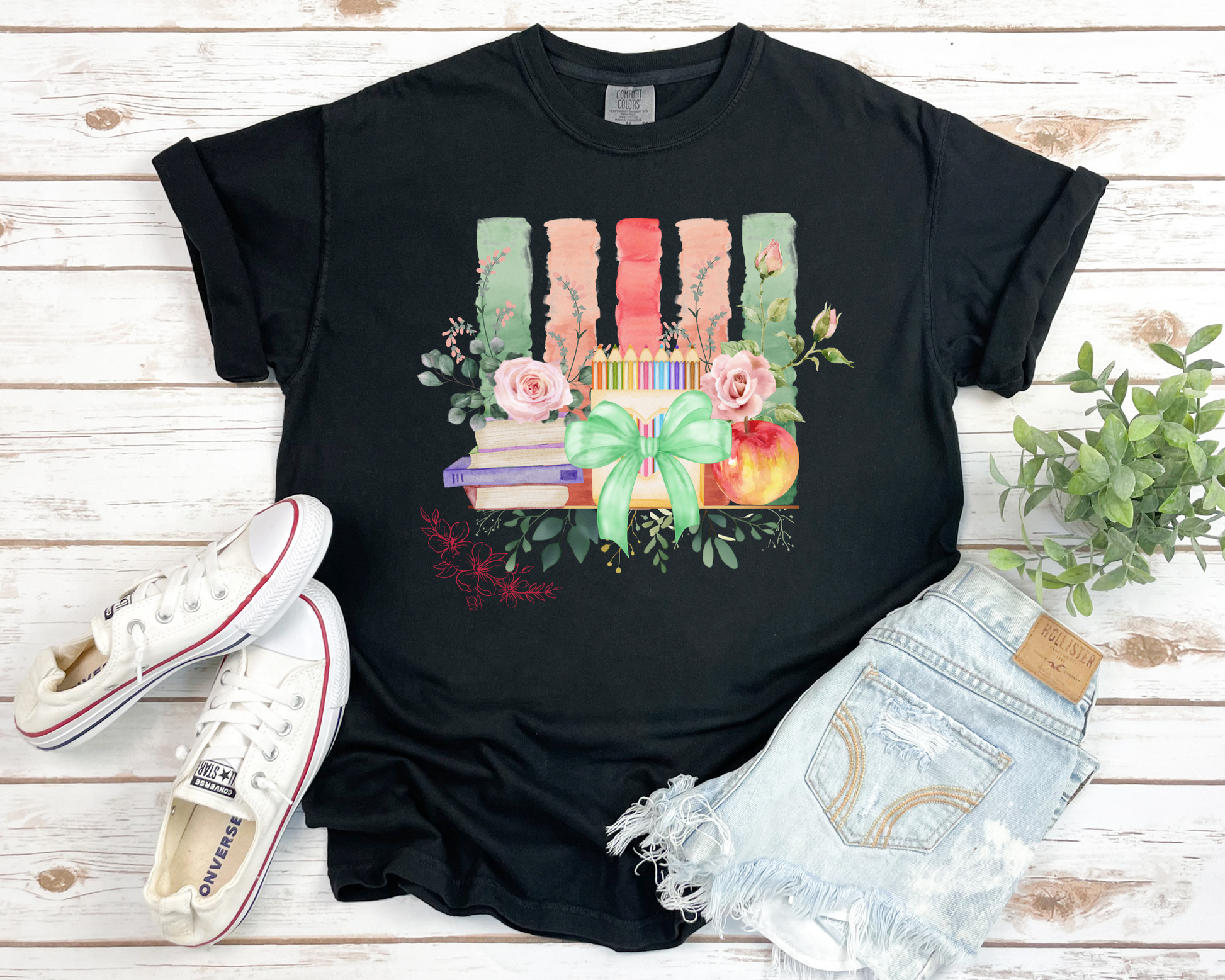 Floral Teacher Shirt La Bella Rose Boutique