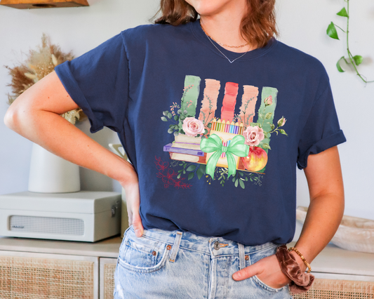 Floral Teacher Shirt La Bella Rose Boutique