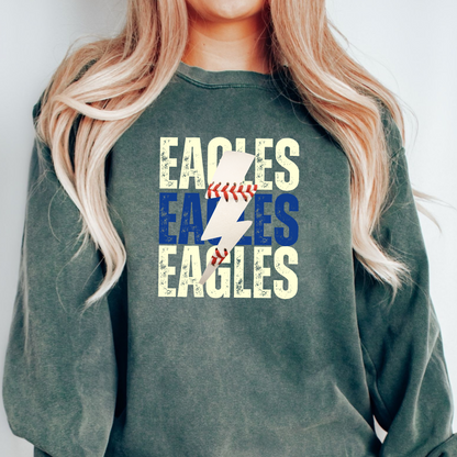 Custom Lightning Baseball Comfort Color Sweatshirt