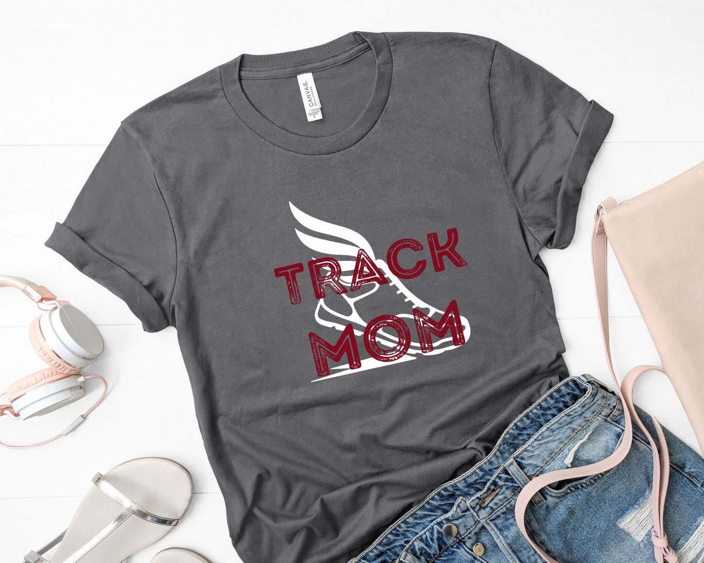 Personalized Track Mom Tee