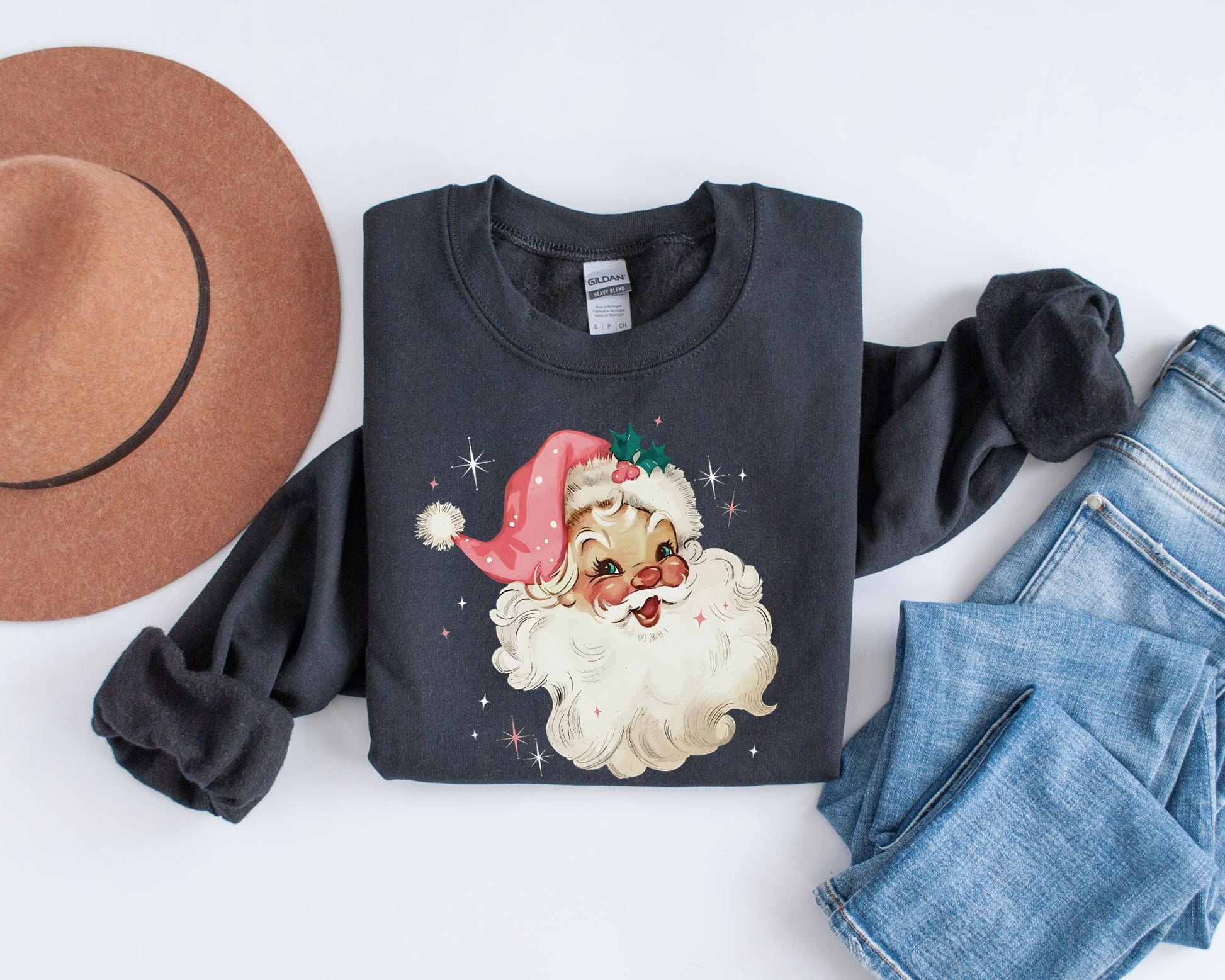 Classic Santa Crew Sweatshirt La Bella Rose Boutique