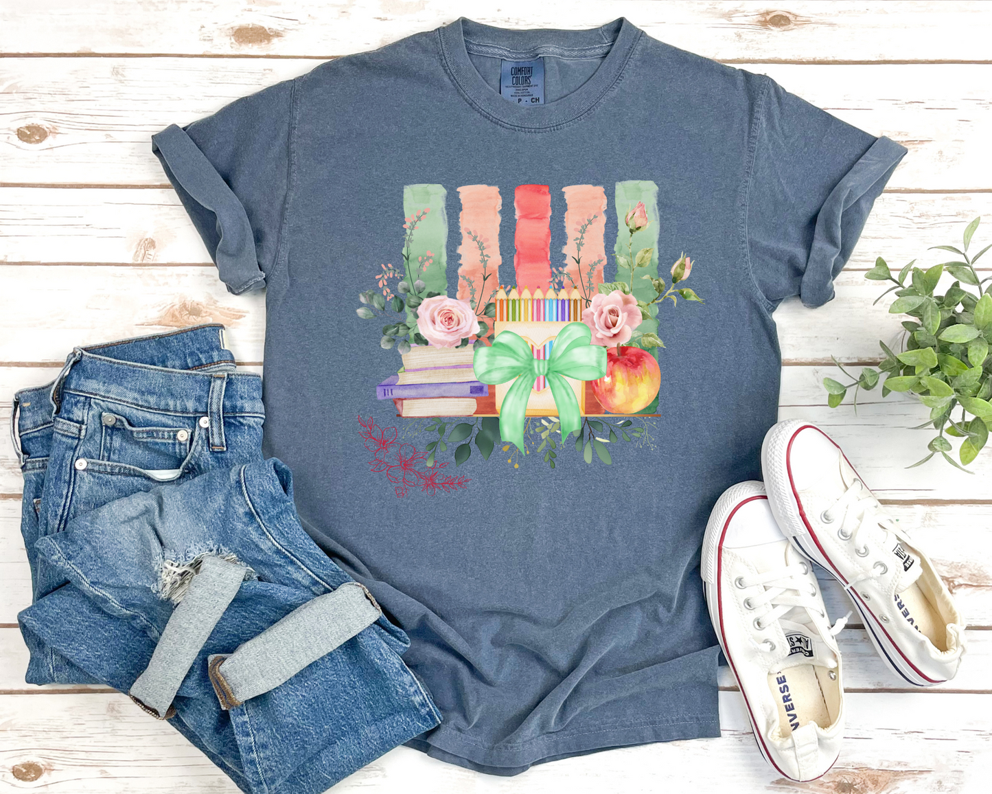 Floral Teacher Shirt La Bella Rose Boutique