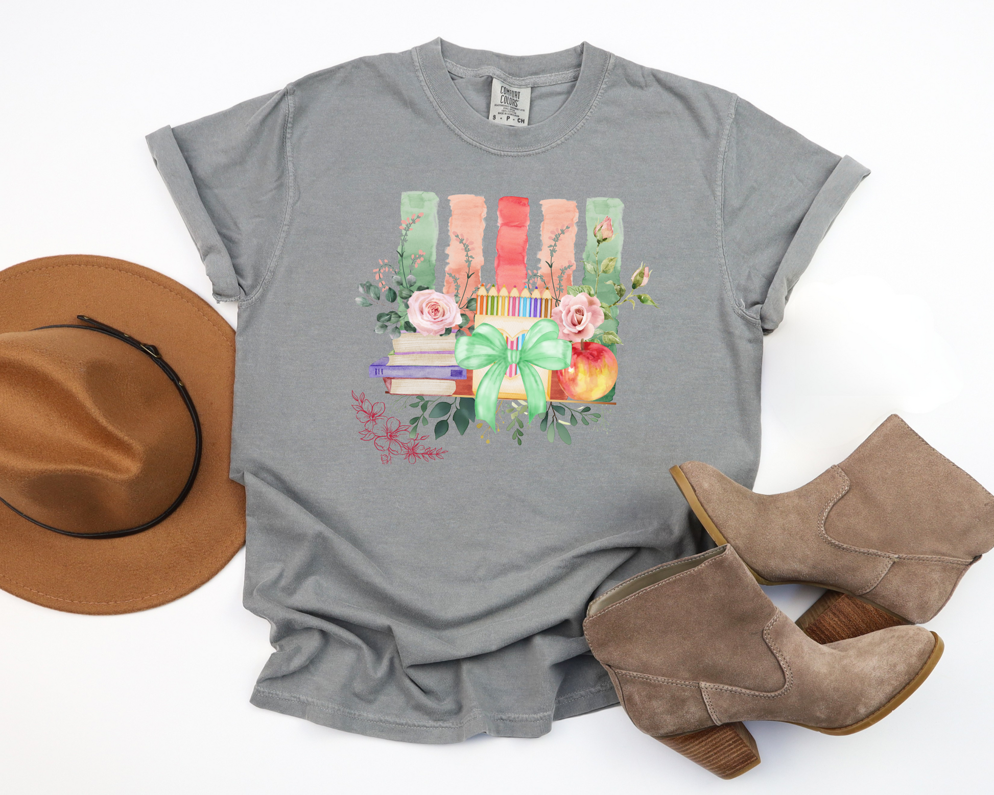 Floral Teacher Shirt La Bella Rose Boutique