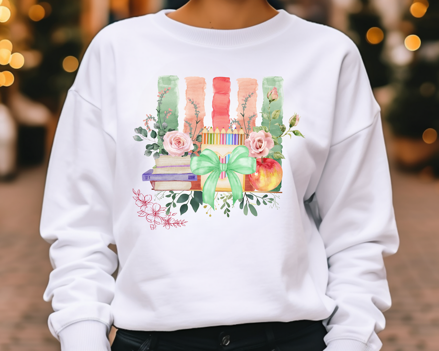 Floral Teacher Sweatshirt La Bella Rose Boutique