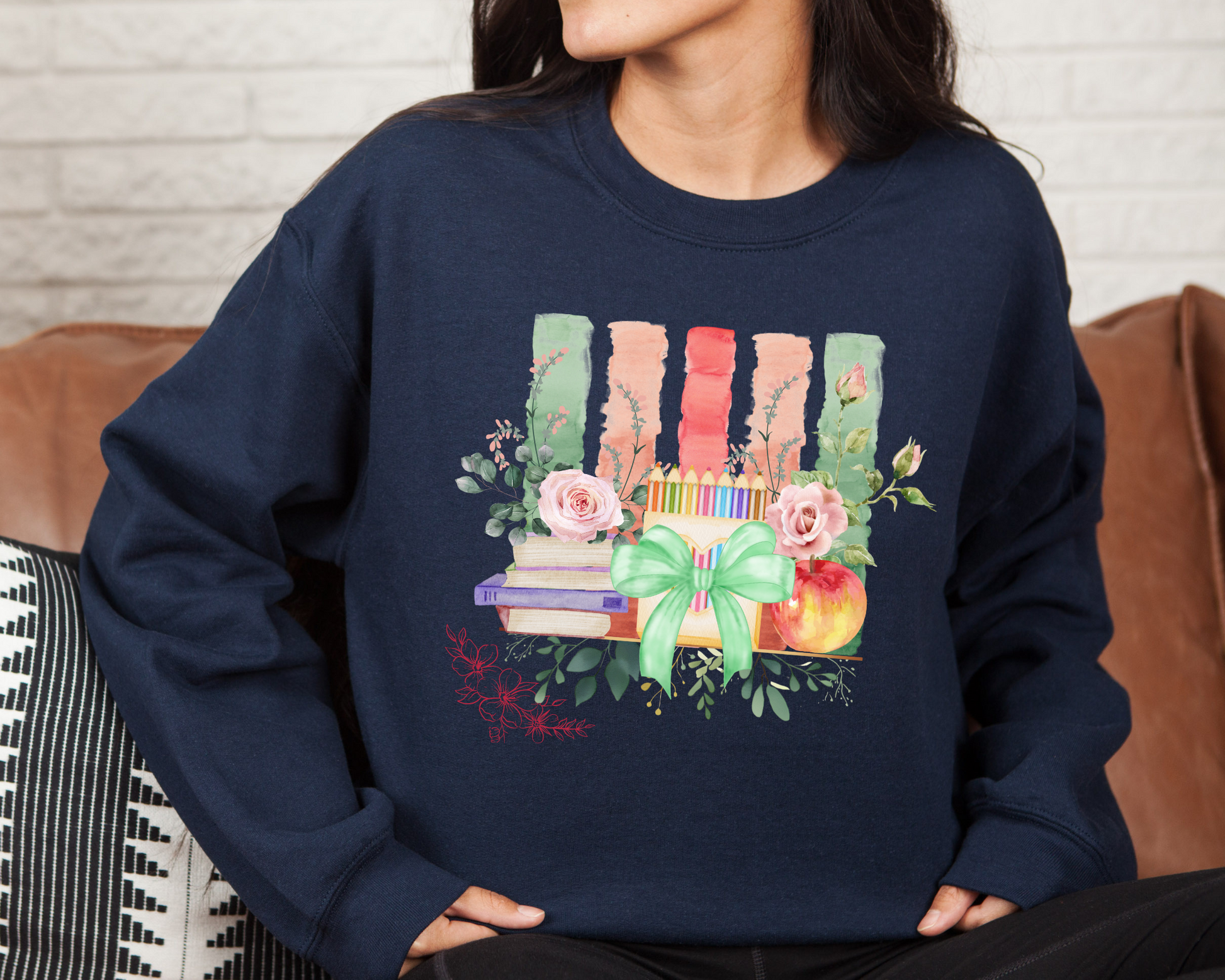 Floral Teacher Sweatshirt La Bella Rose Boutique
