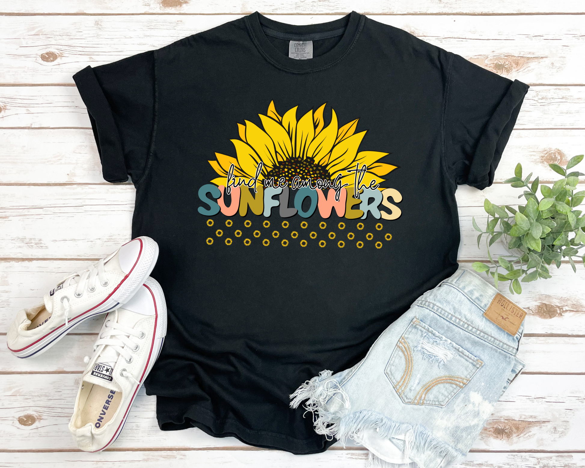 Find Me Among the Sunflowers Tshirt La Bella Rose Boutique