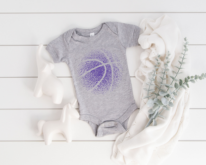 Faded Basketball Baby Bodysuit