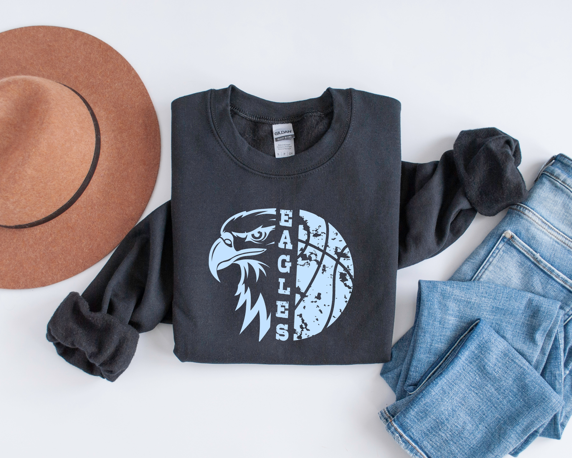 Eagles Basketball Hardcourt Eagles Sweatshirt La Bella Rose Boutique