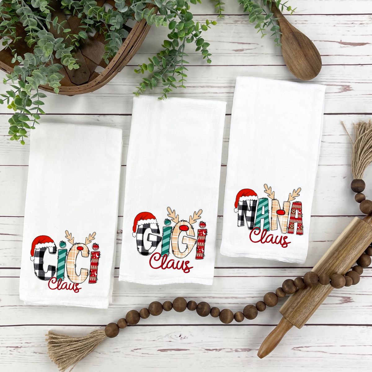 Christmas Grandma Tea Towel La Bella Rose Boutique