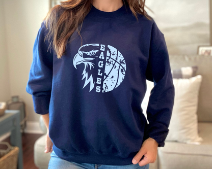 Eagles Basketball Hardcourt Eagles Sweatshirt La Bella Rose Boutique