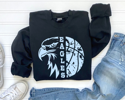 Eagles Basketball Hardcourt Eagles Sweatshirt La Bella Rose Boutique