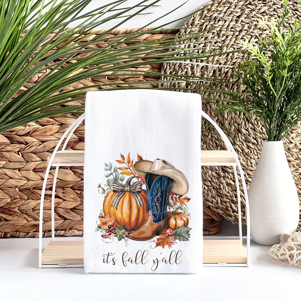 Hello Fall Pumpkin Tea Towels