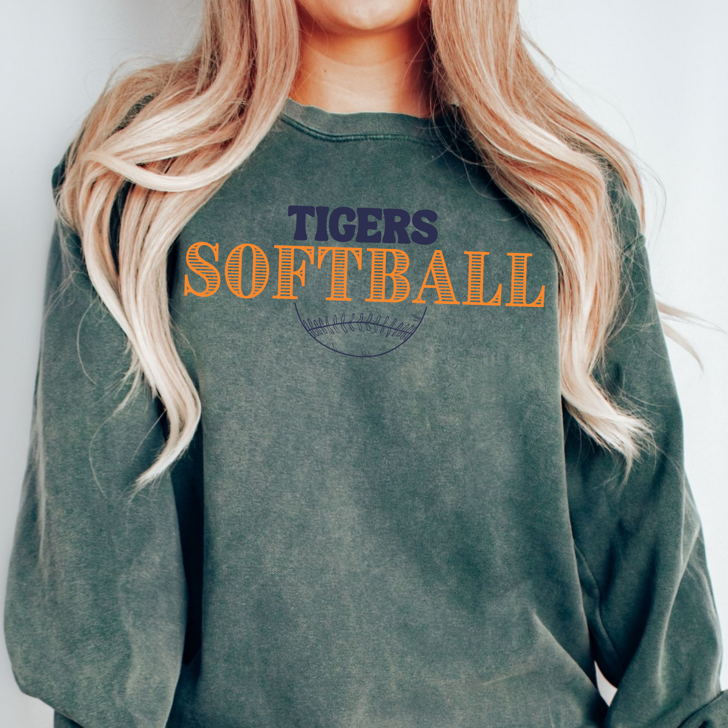 Custom Softball Comfort Color Sweatshirt