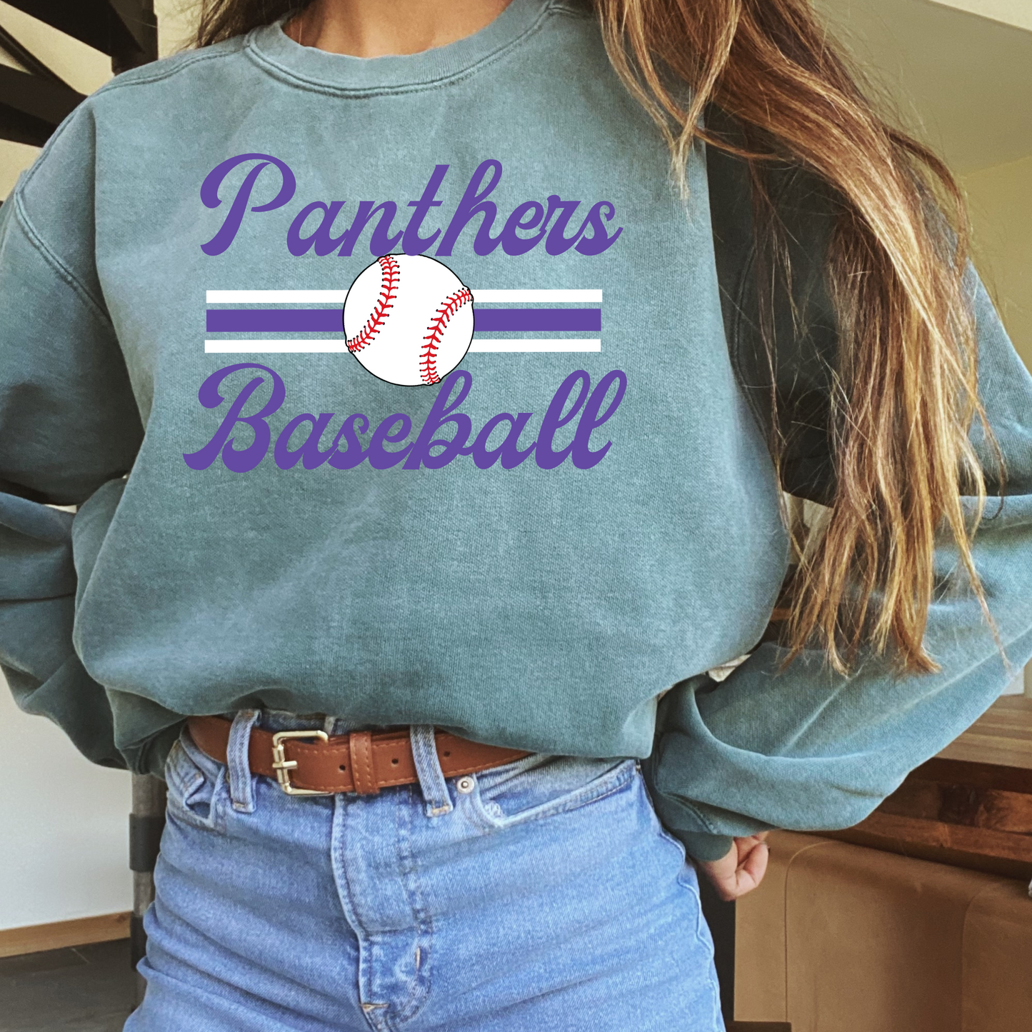 Retro Baseball Comfort Color Sweatshirt