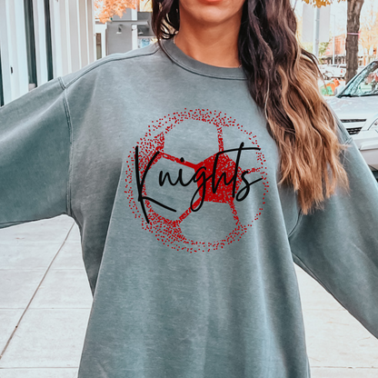 Personalized Faded Soccer Comfort Color Sweatshirt