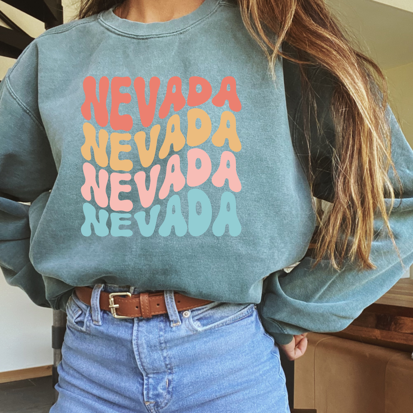 Retro State Comfort Color Sweatshirt